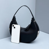 Chic Crescent Faux Leather Bag