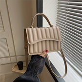 Chic Ruched Square Crossbody Bag