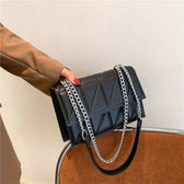 Chic Leather Square Crossbody Bag