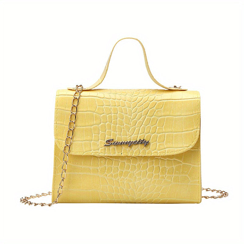 Chic Mini Crocodile Pattern Handbag
