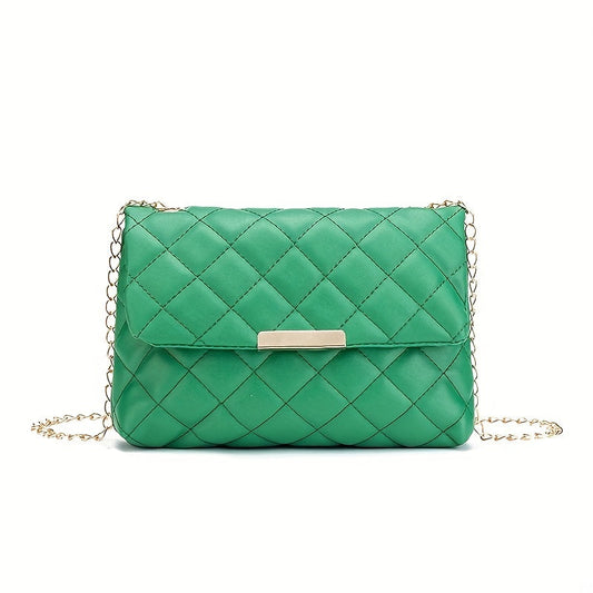Chic Argyle Quilted Crossbody