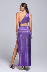 Benase Cutout Sequin Slit Maxi Dress