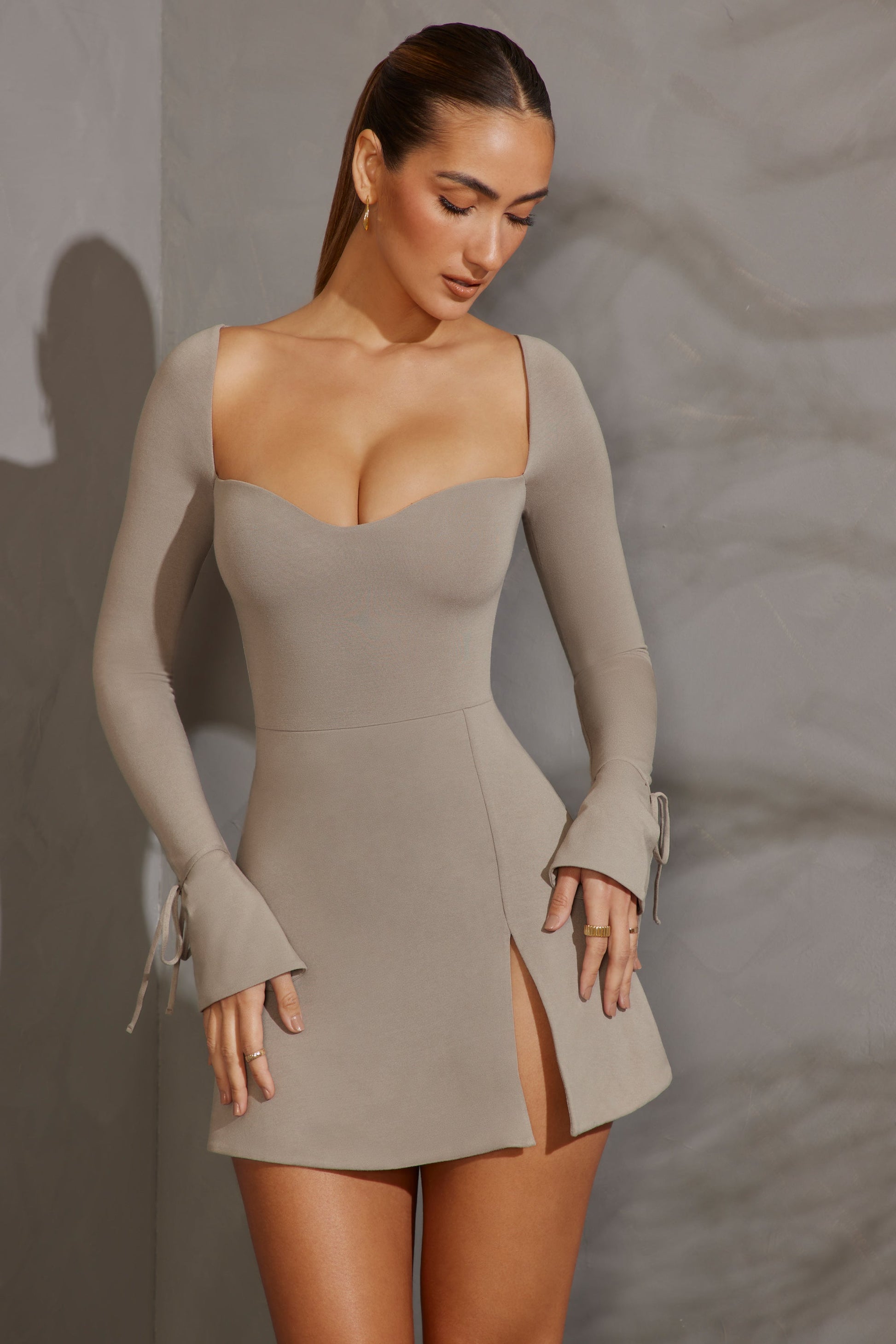 Long Sleeve A-Line Mini Dress